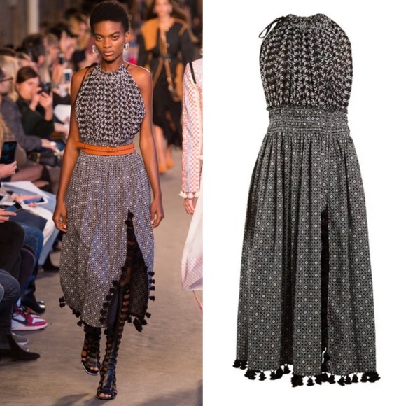 Altuzarra Ruched Floral Halter Midi Dress - Picture 2 of 10